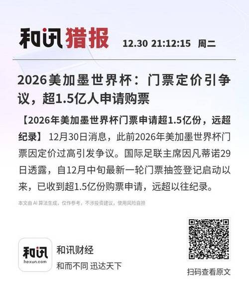 2026年美加墨世界杯门票定价策略分析
